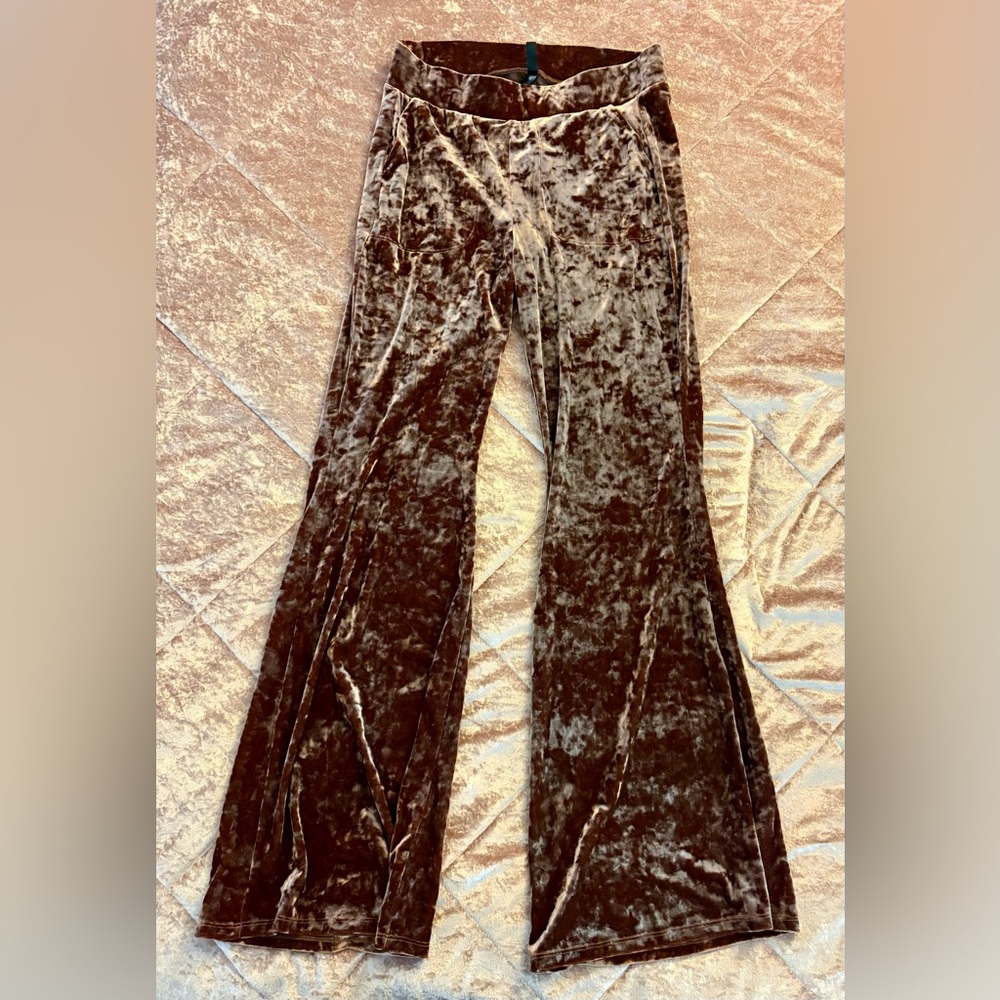 Torrid Brown Crushed Velvet Pants